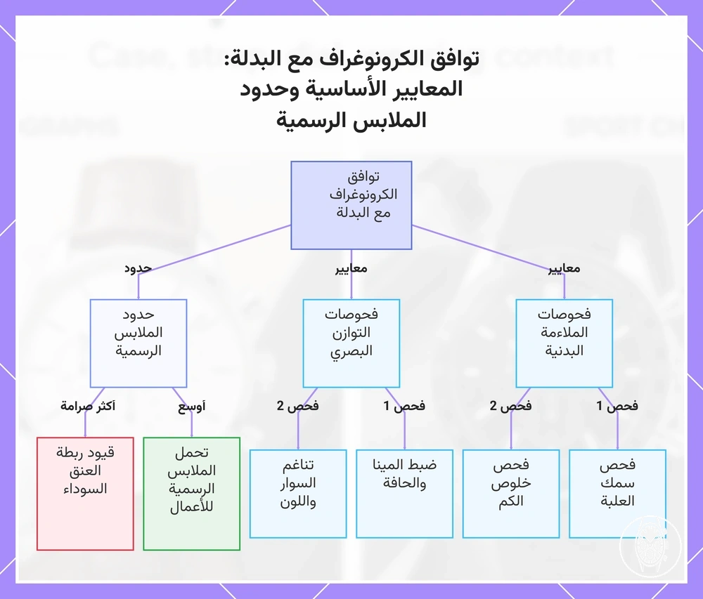 توافق الكرونوغراف مع البدلة: المعايير الأساسية وحدود الملابس الرسمية