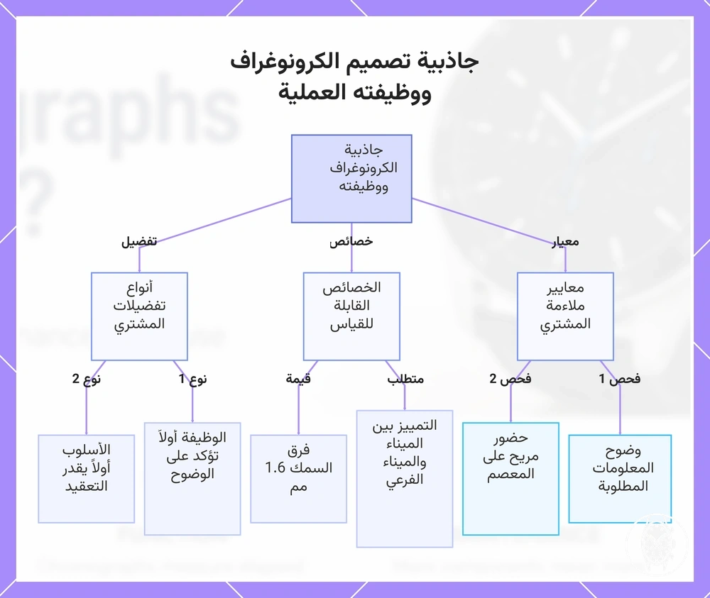 جاذبية تصميم الكرونوغراف ووظيفته العملية