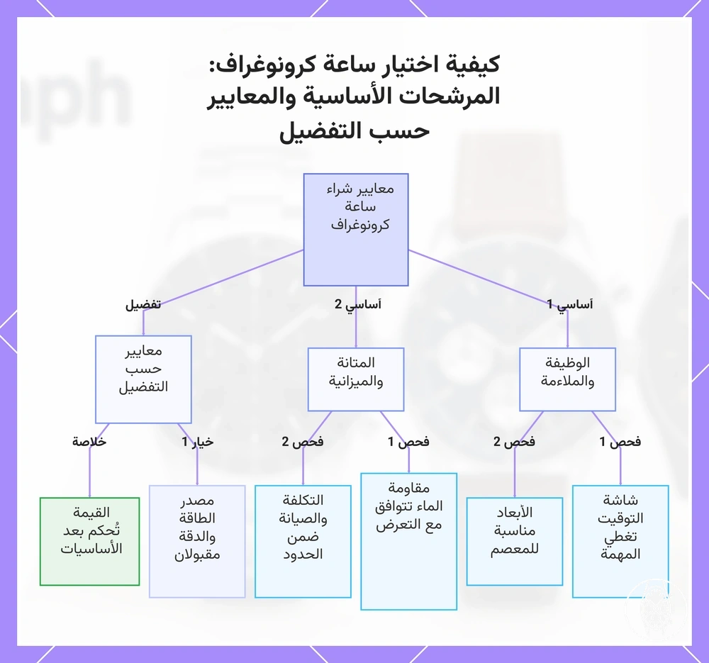 كيفية اختيار ساعة كرونوغراف: المرشحات الأساسية والمعايير حسب التفضيل