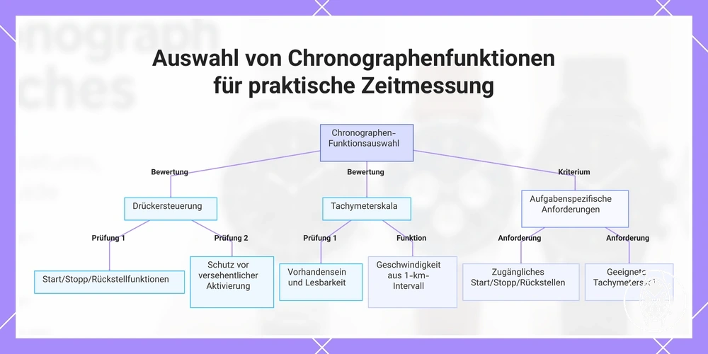 Auswahl von Chronographenfunktionen für praktische Zeitmessung