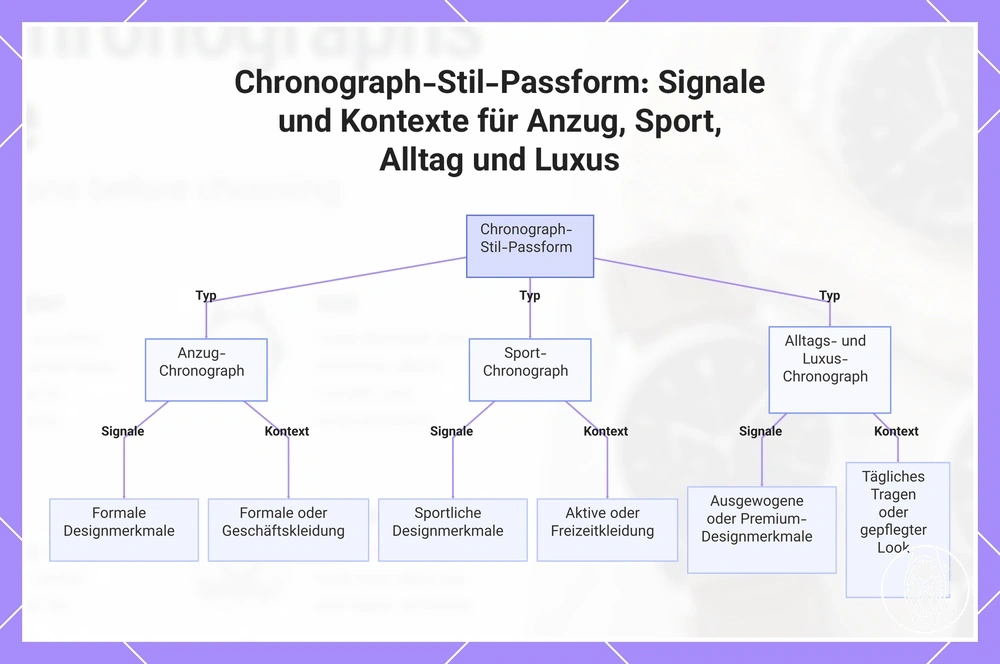 Chronograph-Stil-Passform: Signale und Kontexte für Anzug, Sport, Alltag und Luxus