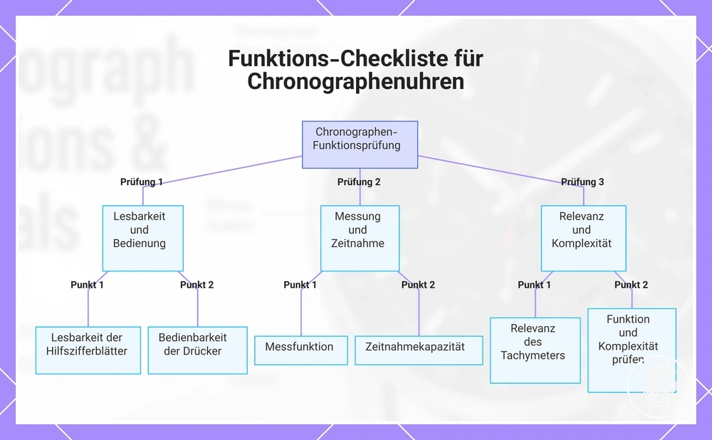 Funktions-Checkliste für Chronographenuhren