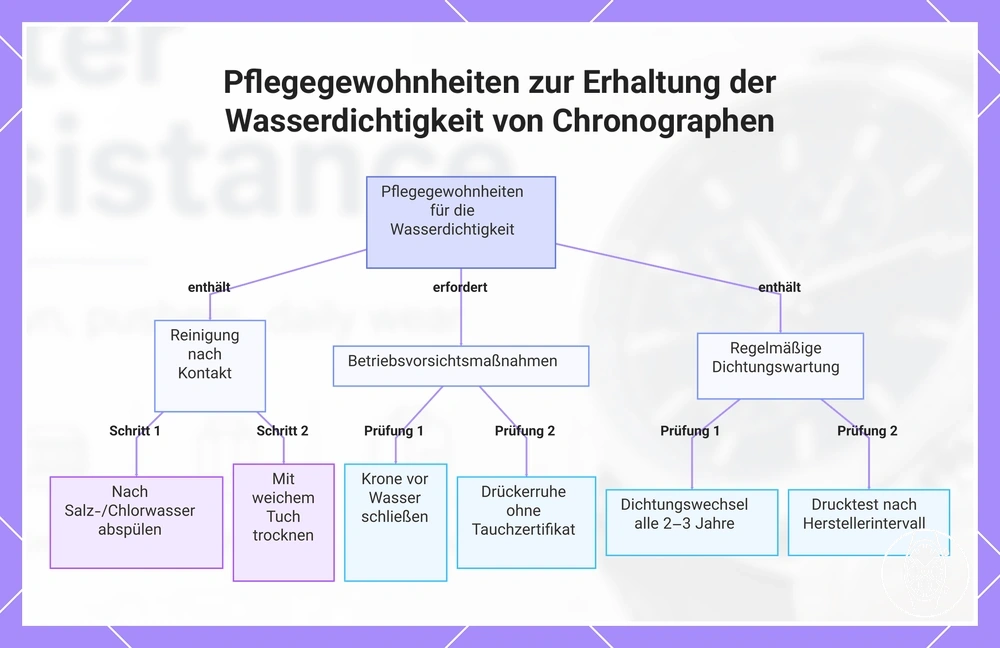 Pflegegewohnheiten zur Erhaltung der Wasserdichtigkeit von Chronographen