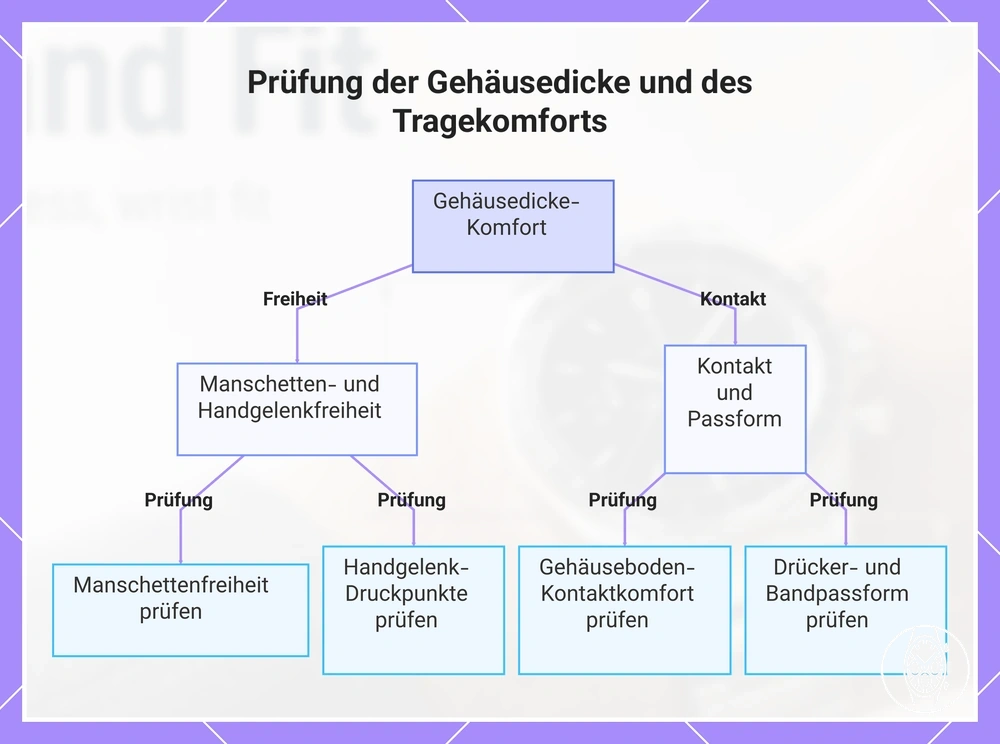 Prüfung der Gehäusedicke und des Tragekomforts