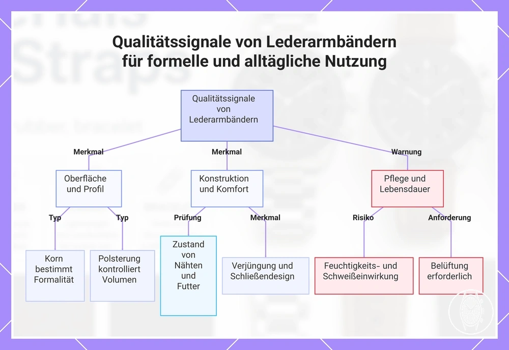 Qualitätssignale von Lederarmbändern für formelle und alltägliche Nutzung