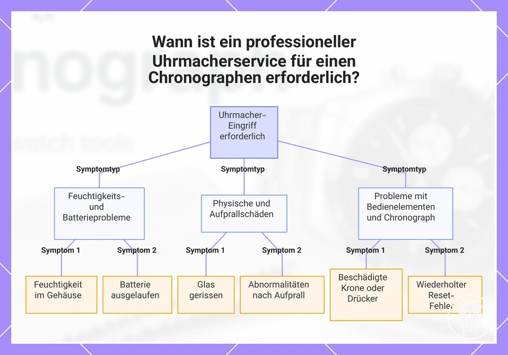 Wann ist ein professioneller Uhrmacherservice für einen Chronographen erforderlich?