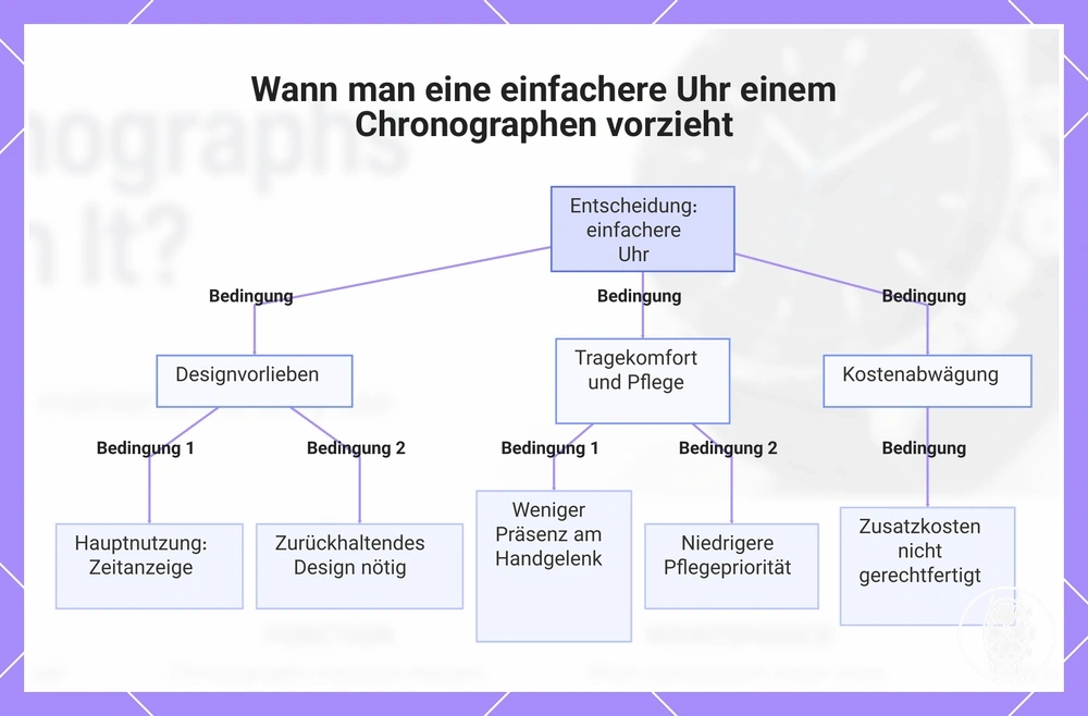 Wann man eine einfachere Uhr einem Chronographen vorzieht