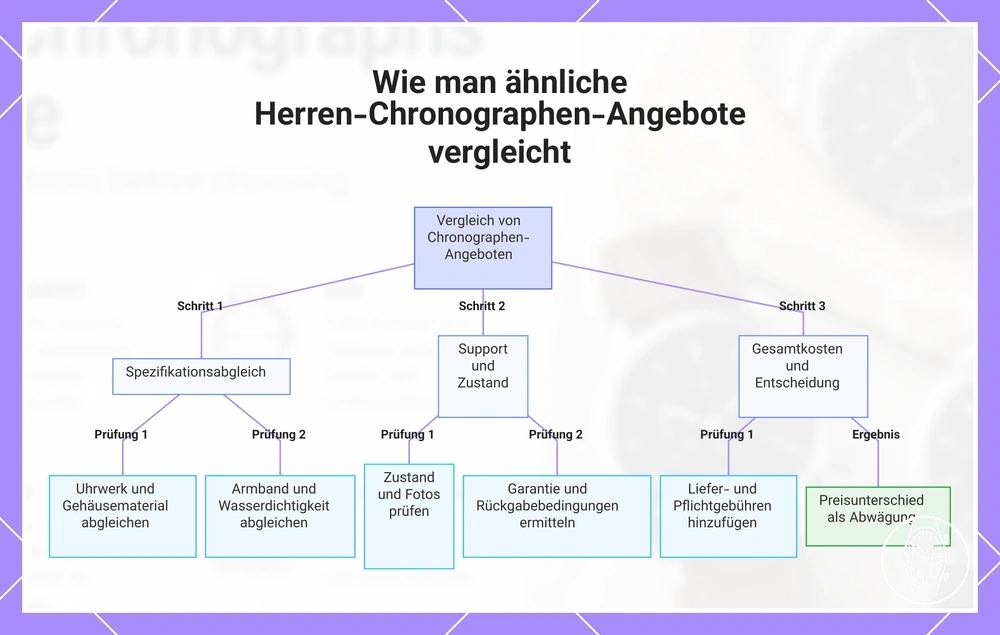 Wie man ähnliche Herren-Chronographen-Angebote vergleicht