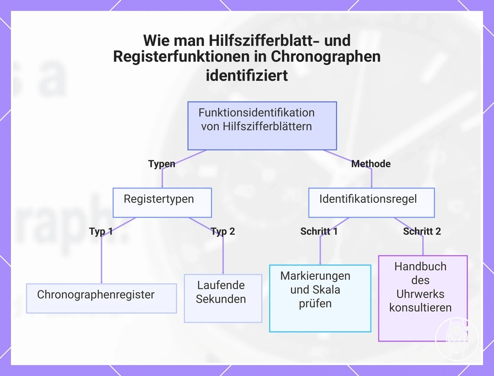 Wie man Hilfszifferblatt- und Registerfunktionen in Chronographen identifiziert