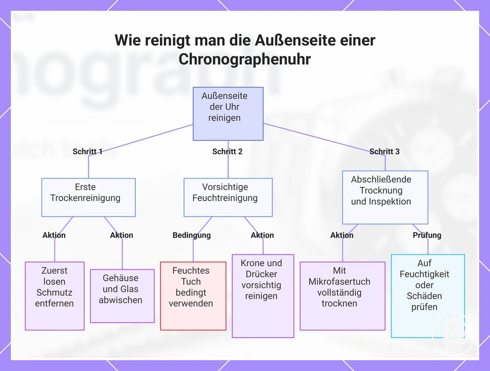 Wie reinigt man die Außenseite einer Chronographenuhr