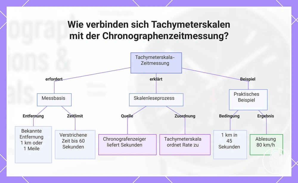 Wie verbinden sich Tachymeterskalen mit der Chronographenzeitmessung?