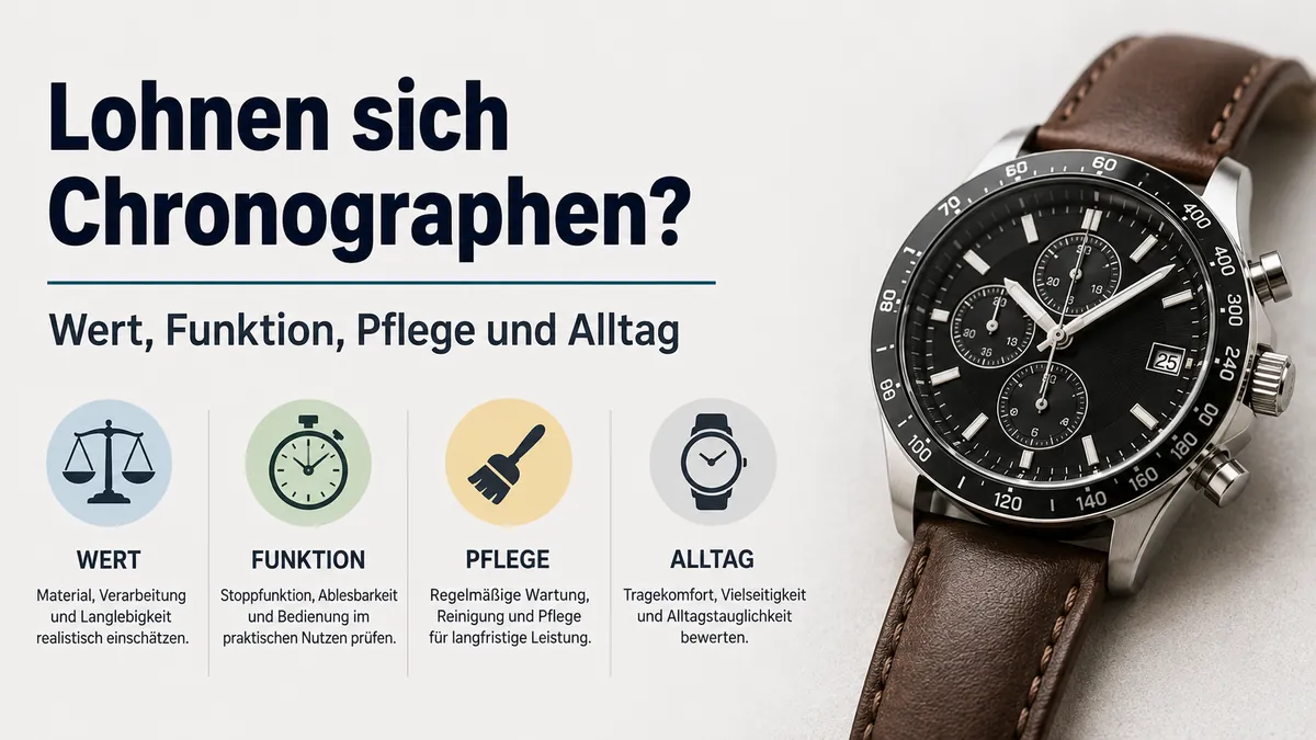 Herren-Chronograph bewertet nach Wert, Funktion, Pflegeaufwand und Alltagsgebrauch