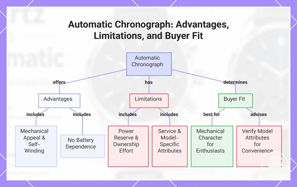 Automatic Chronograph: Advantages, Limitations, and Buyer Fit