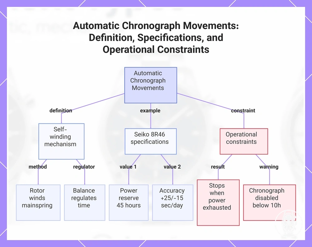 Automatic Chronograph Movements: Definition, Specifications, and Operational Constraints