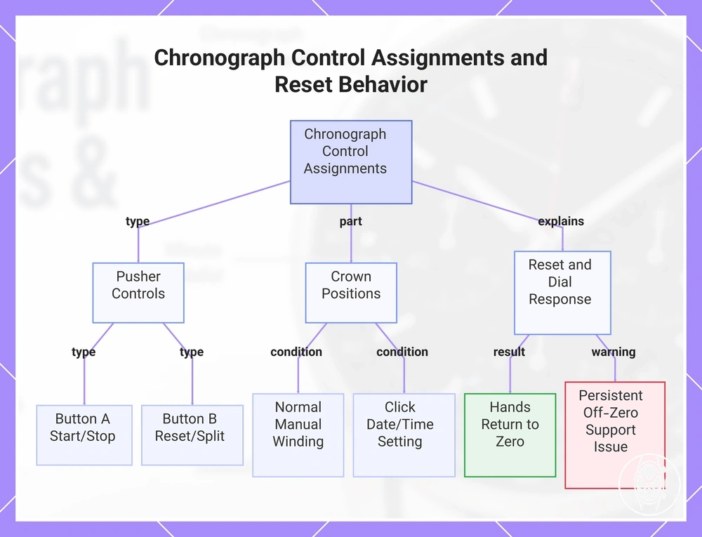 Chronograph Control Assignments and Reset Behavior