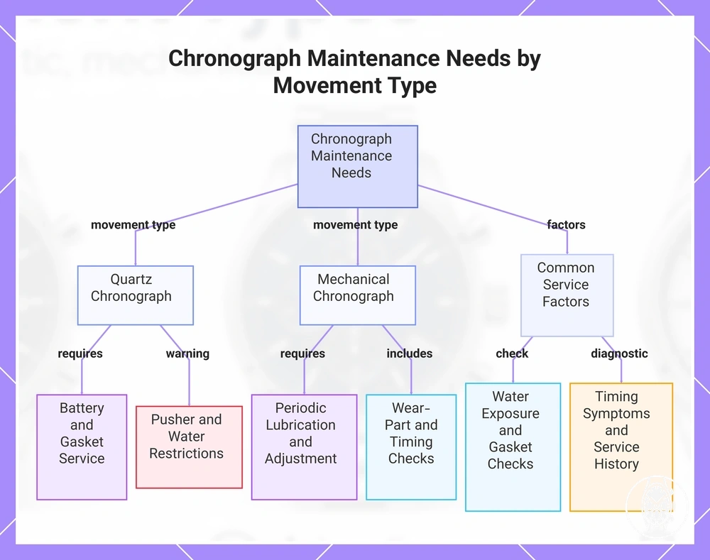 Chronograph Maintenance Needs by Movement Type