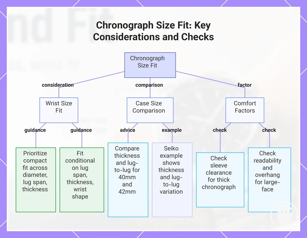 Chronograph Size Fit: Key Considerations and Checks