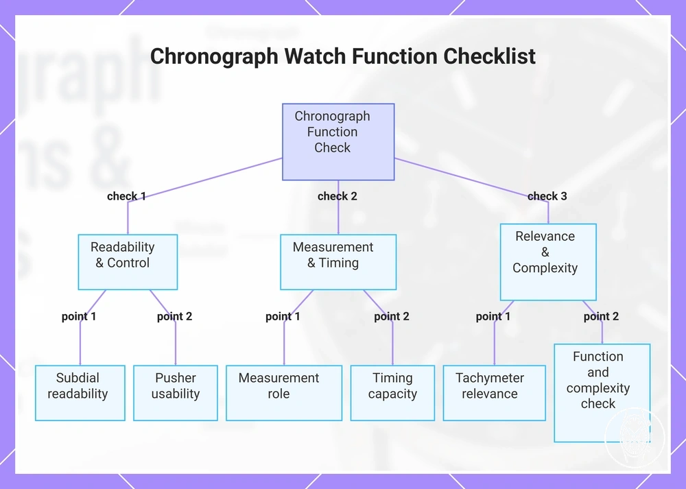 Chronograph Watch Function Checklist