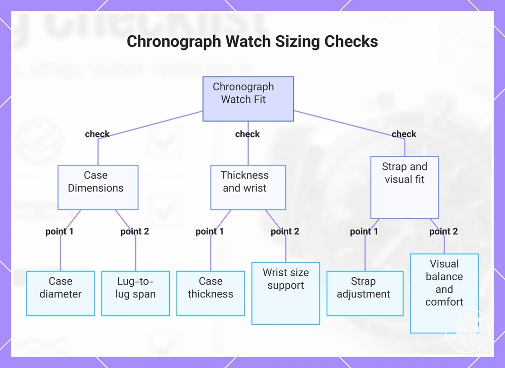 Chronograph Watch Sizing Checks