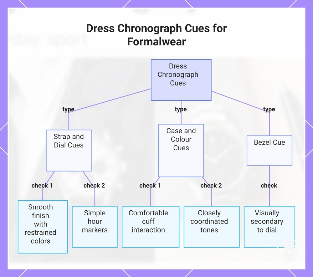 Dress Chronograph Cues for Formalwear