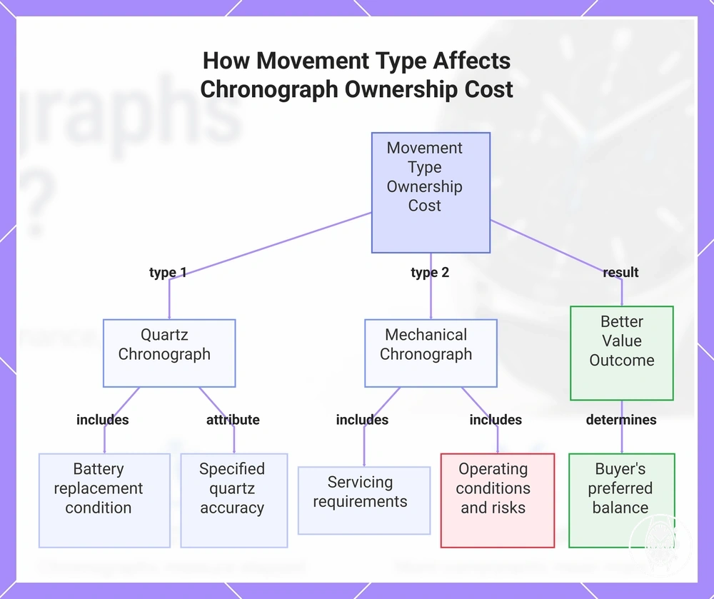 How Movement Type Affects Chronograph Ownership Cost