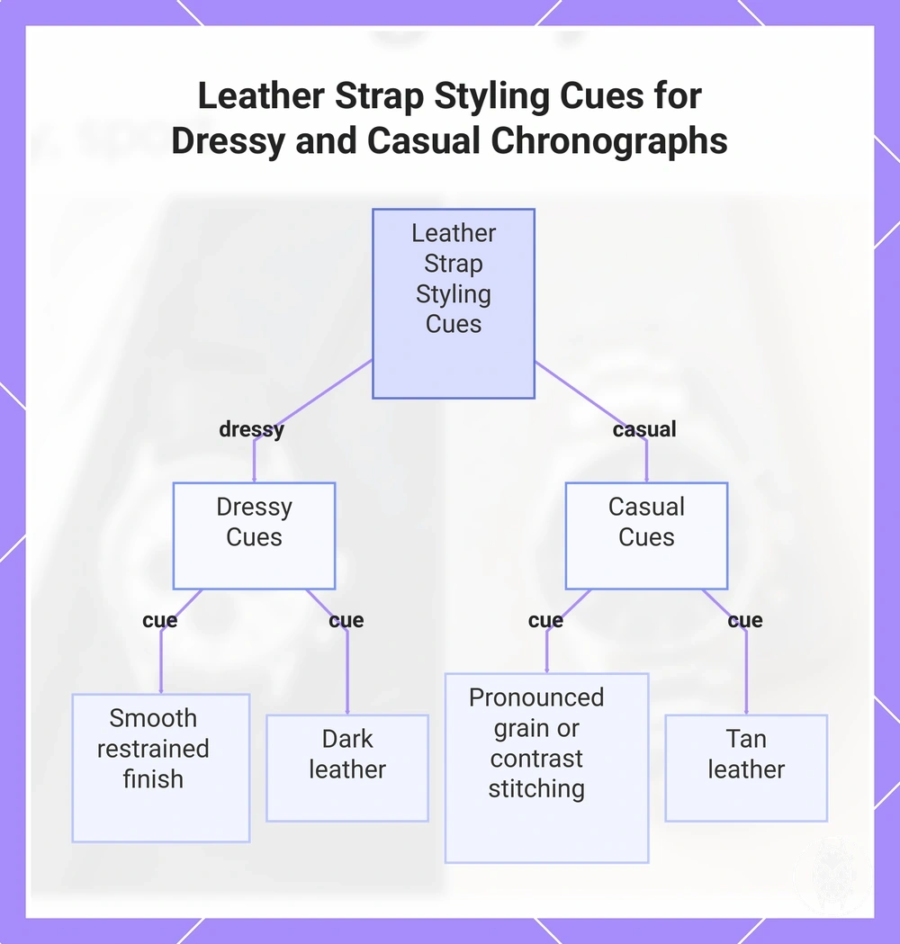 Leather Strap Styling Cues for Dressy and Casual Chronographs