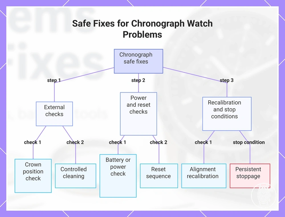Safe Fixes for Chronograph Watch Problems