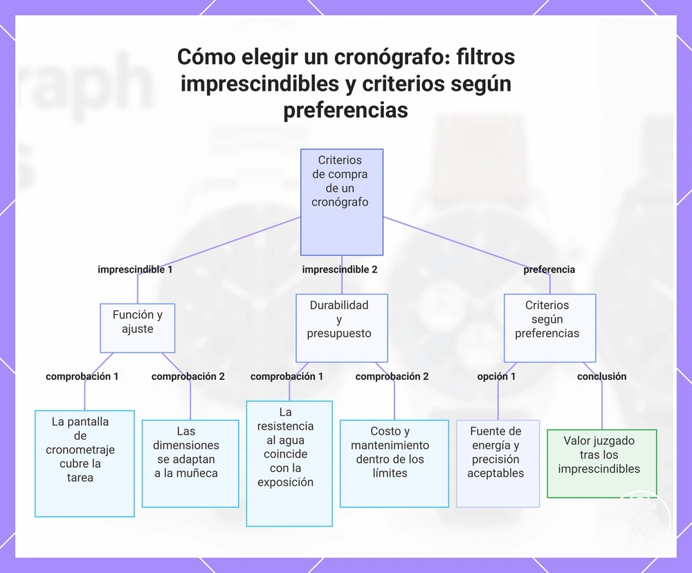 Cómo elegir un cronógrafo: filtros imprescindibles y criterios según preferencias