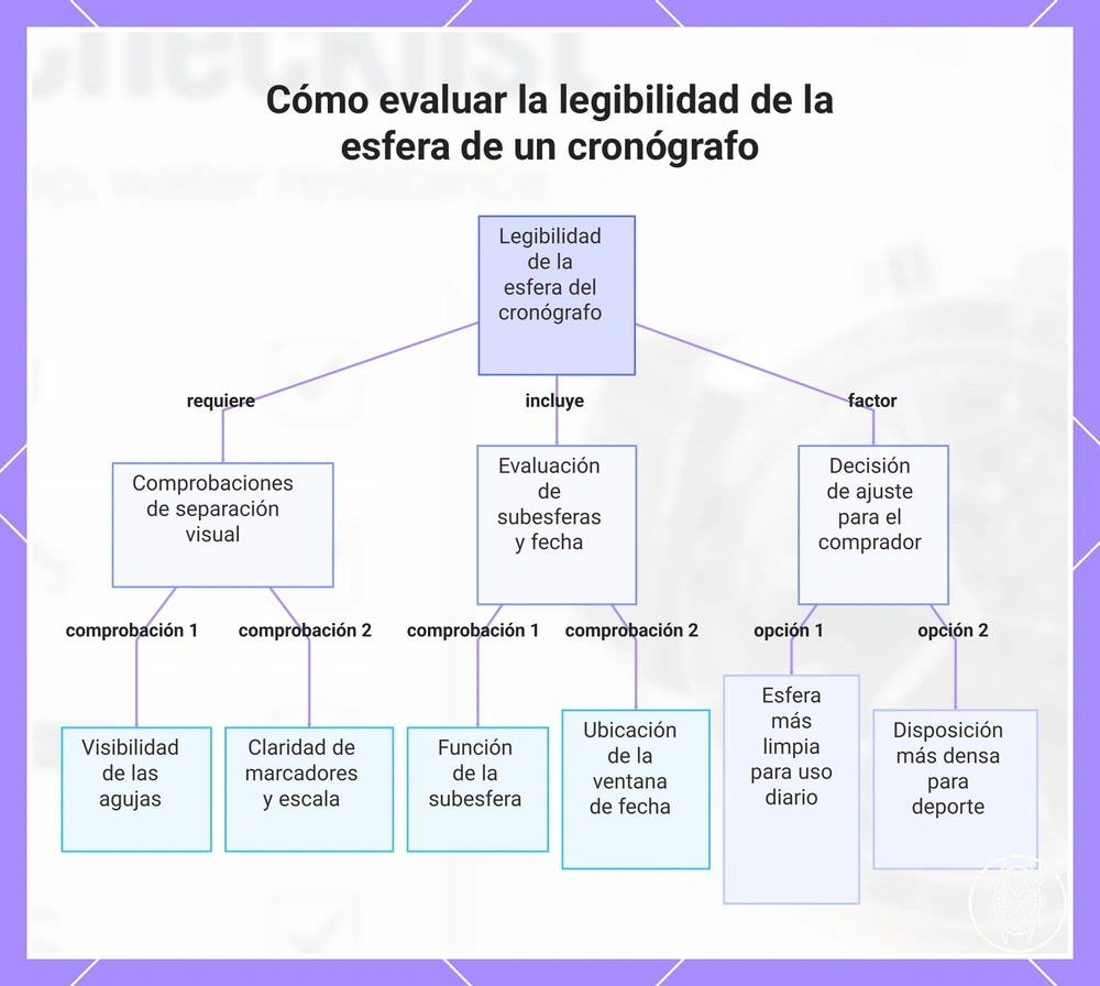 Cómo evaluar la legibilidad de la esfera de un cronógrafo