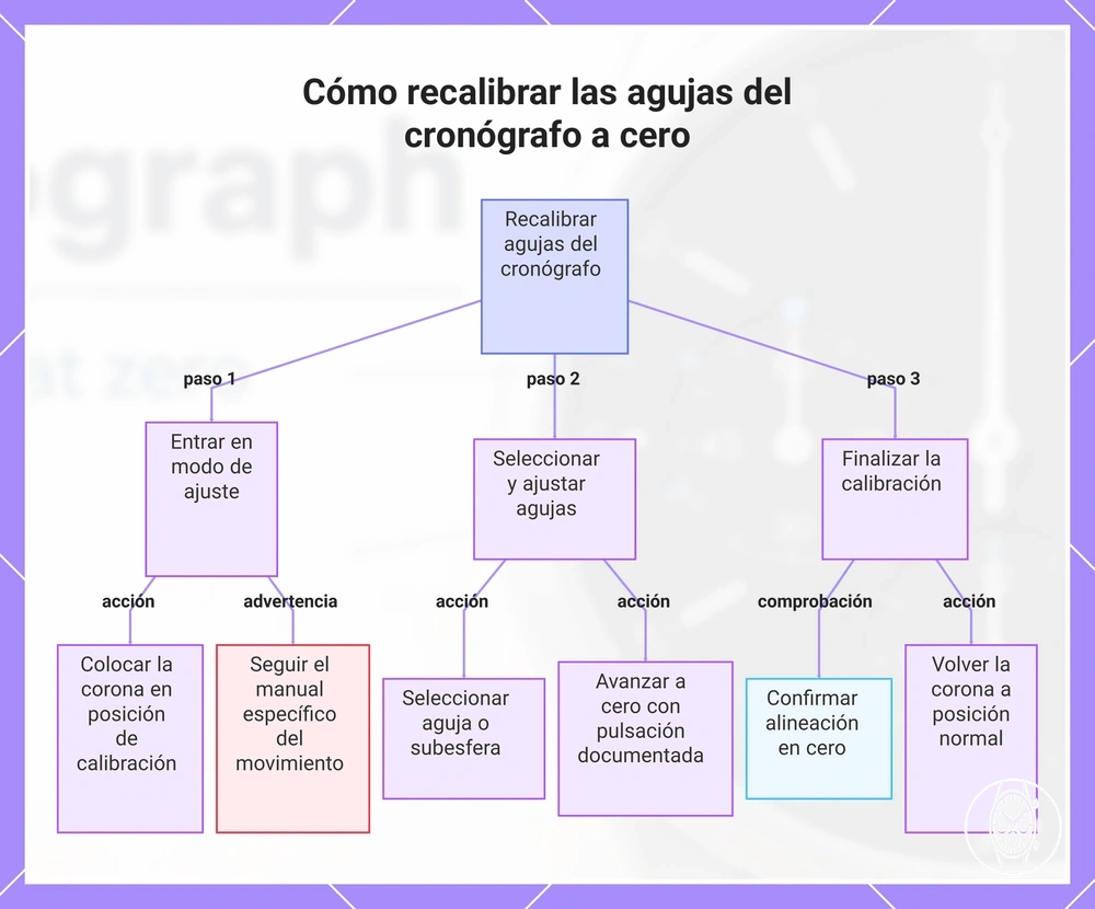 Cómo recalibrar las agujas del cronógrafo a cero