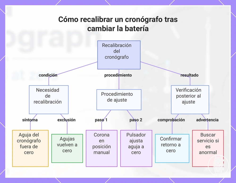 Cómo recalibrar un cronógrafo tras cambiar la batería