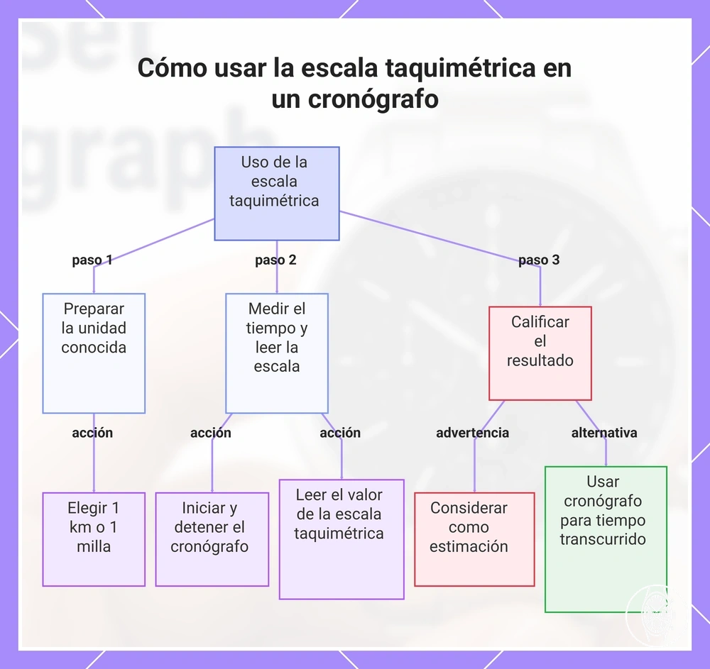 Cómo usar la escala taquimétrica en un cronógrafo