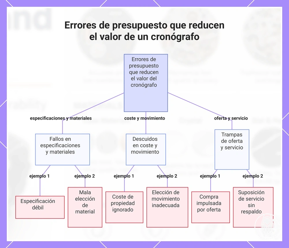 Errores de presupuesto que reducen el valor de un cronógrafo