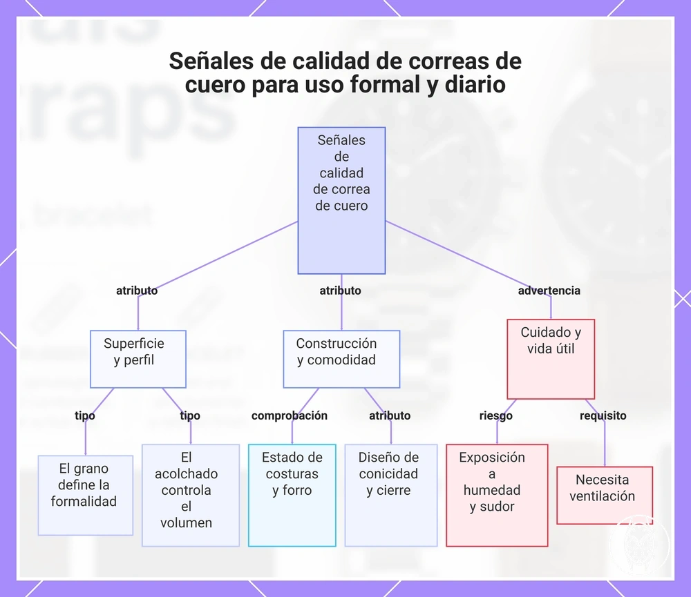 Señales de calidad de correas de cuero para uso formal y diario