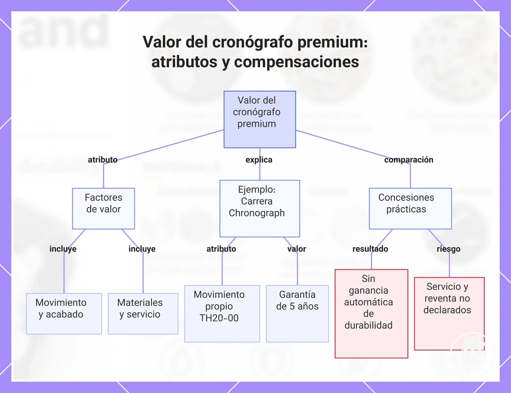 Valor del cronógrafo premium: atributos y compensaciones