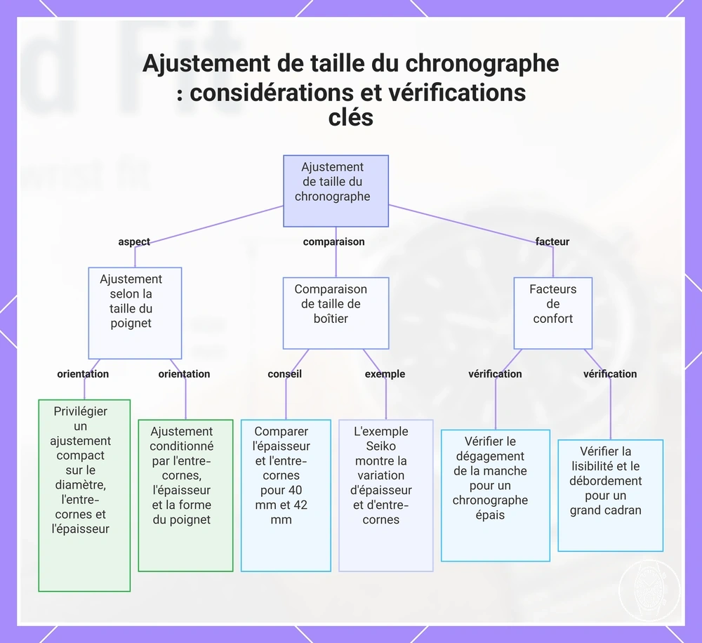 Ajustement de taille du chronographe : considérations et vérifications clés