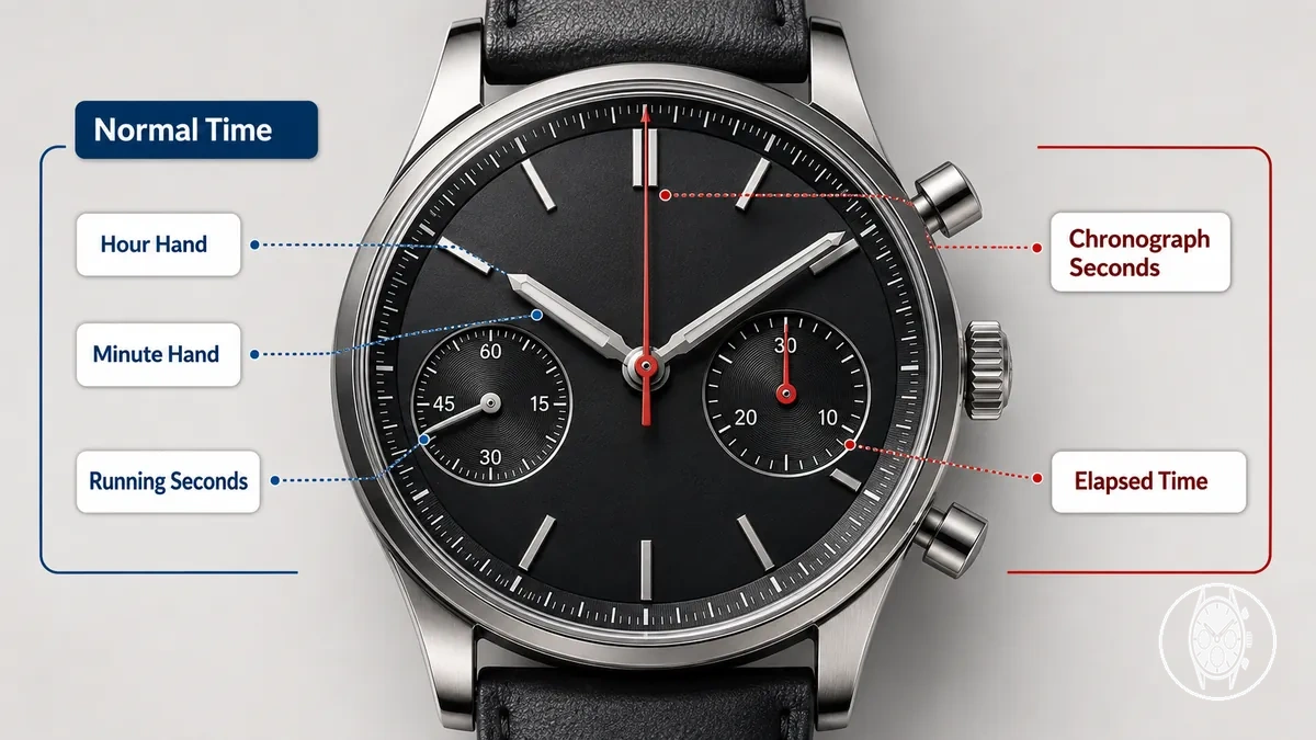 Chronometrage chronographe temps normal