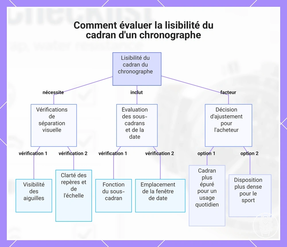 Comment évaluer la lisibilité du cadran d'un chronographe