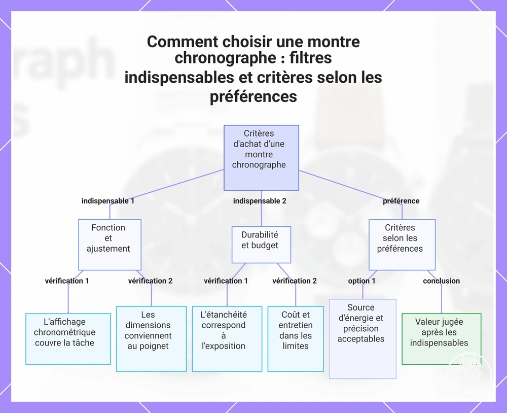 Comment choisir une montre chronographe : filtres indispensables et critères selon les préférences