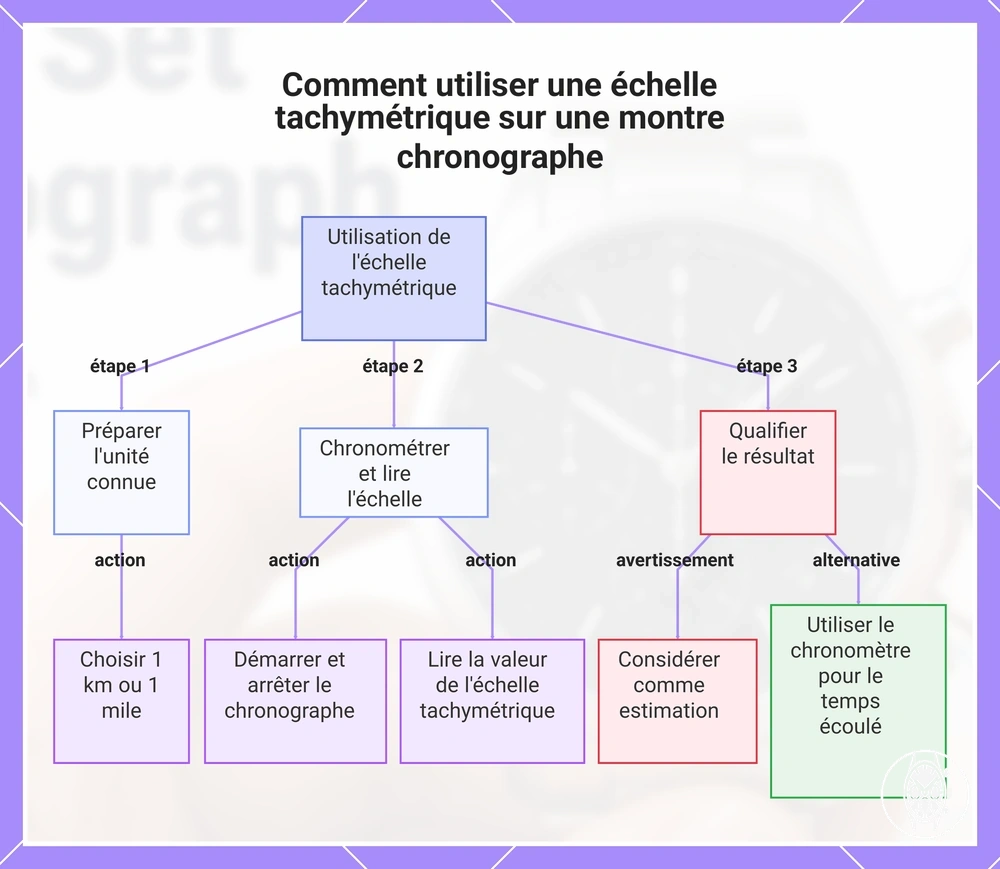Comment utiliser une échelle tachymétrique sur une montre chronographe
