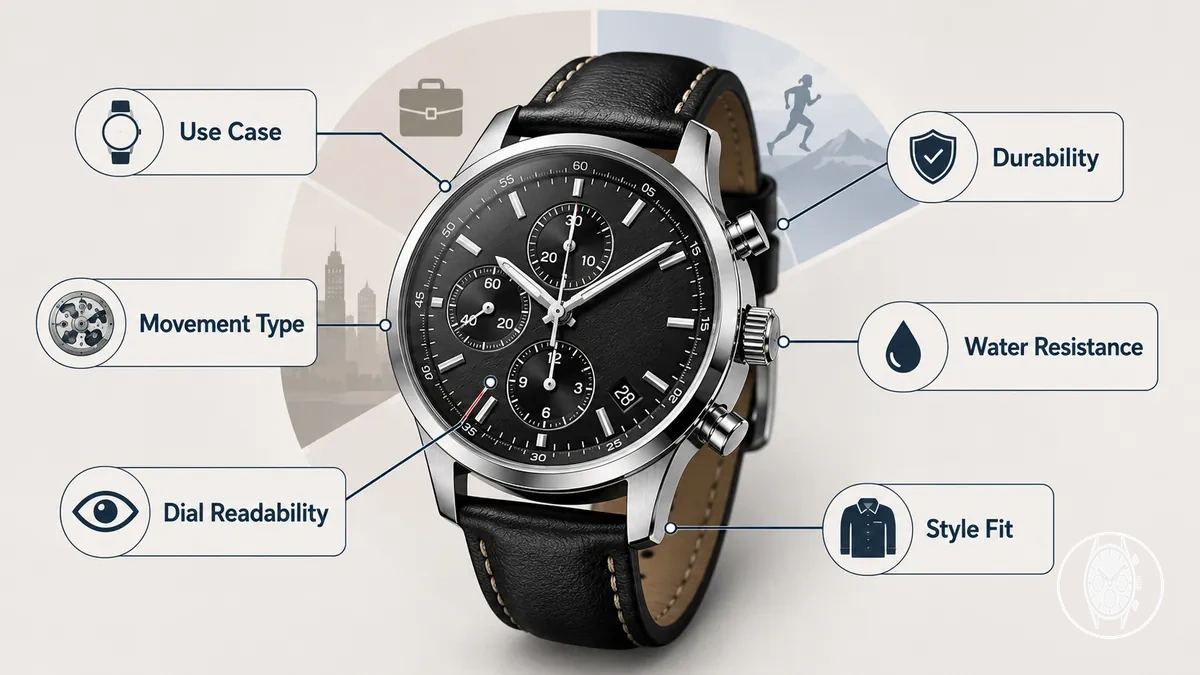 Criteres de recommandation pour les montres chronographes homme