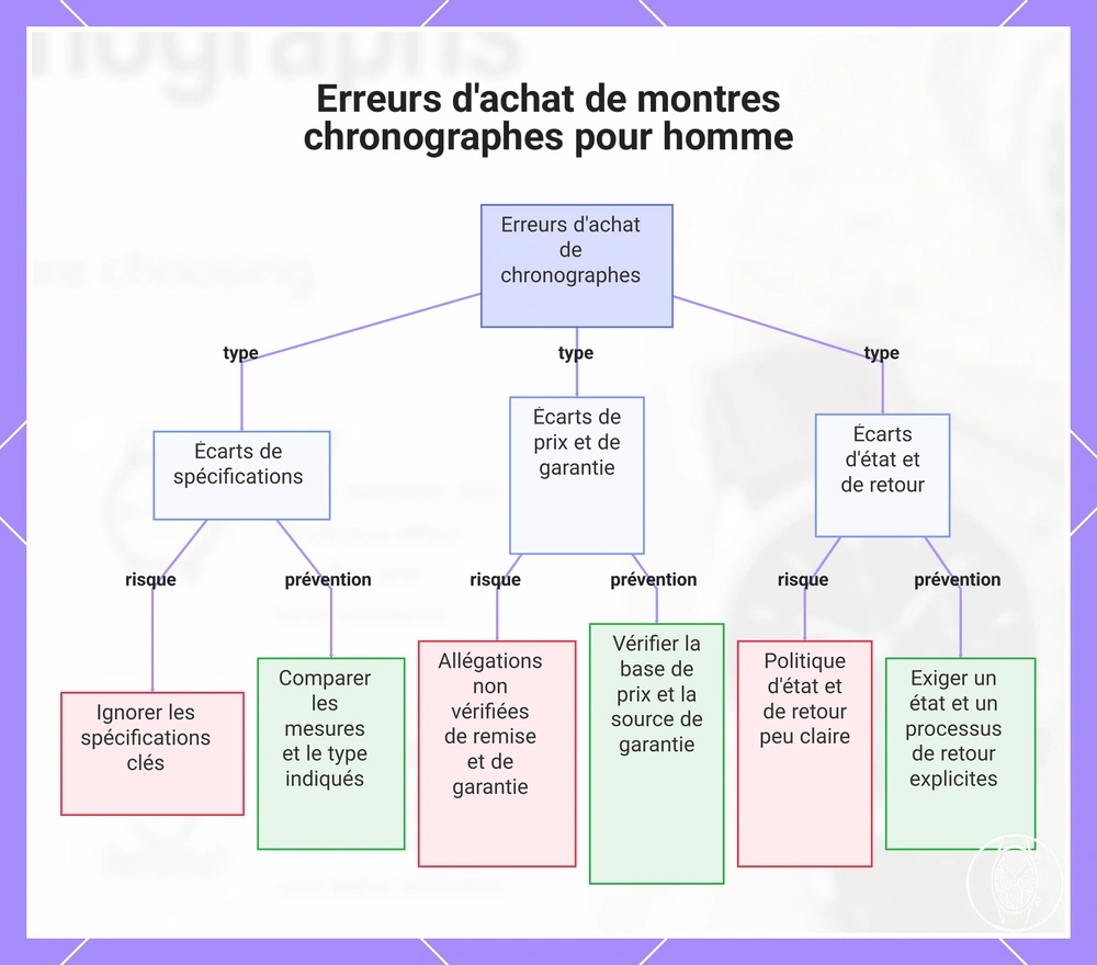 Erreurs d'achat de montres chronographes pour homme