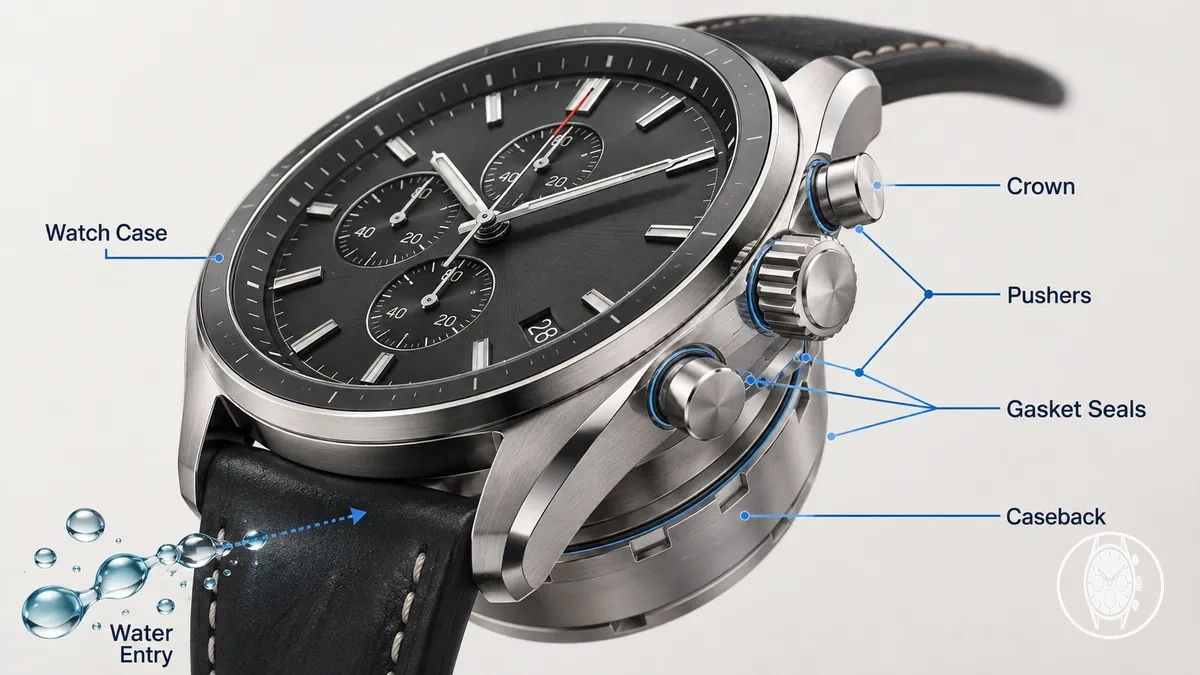Resistance eau montre chronographe homme