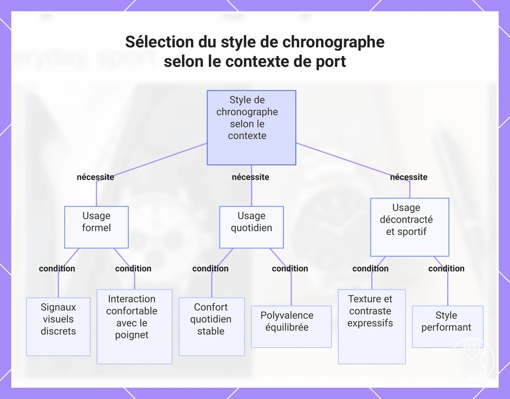 Sélection du style de chronographe selon le contexte de port
