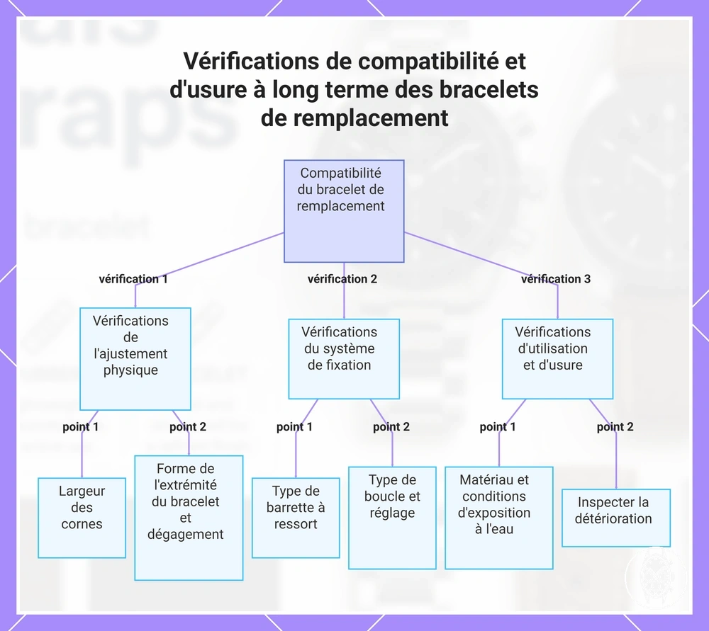 Vérifications de compatibilité et d'usure à long terme des bracelets de remplacement