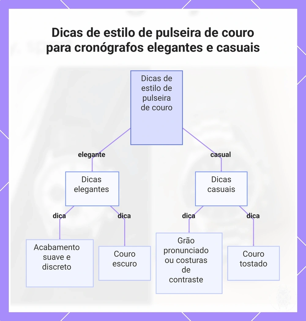 Dicas de estilo de pulseira de couro para cronógrafos elegantes e casuais
