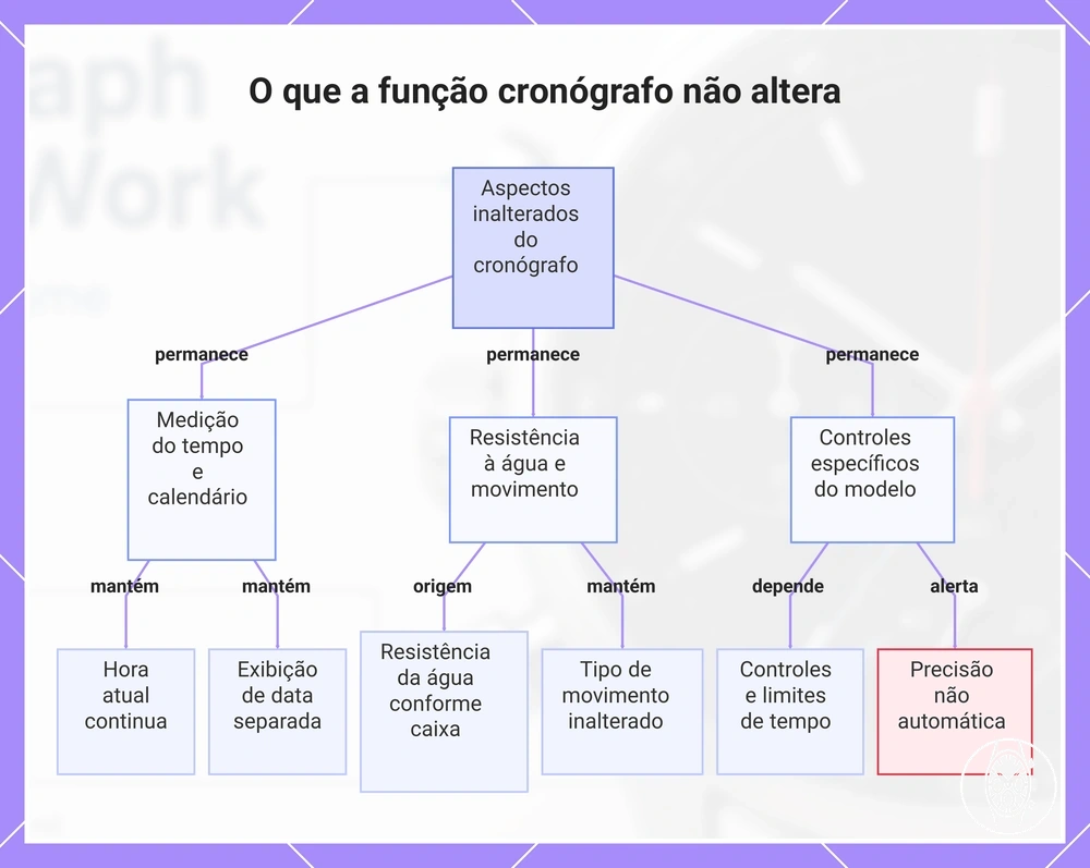 O que a função cronógrafo não altera