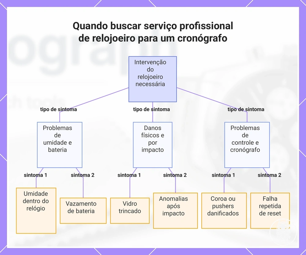Quando buscar serviço profissional de relojoeiro para um cronógrafo