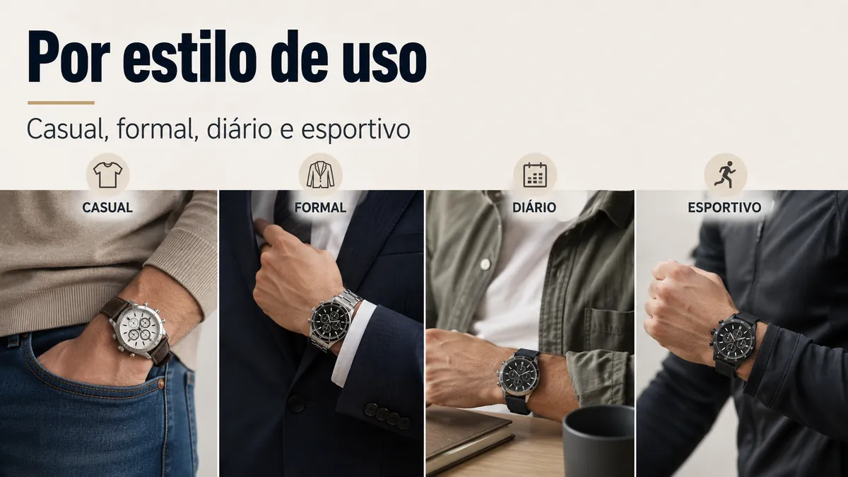 Relógios cronógrafos masculinos combinados com estilos casuais, formais, diários e esportivos