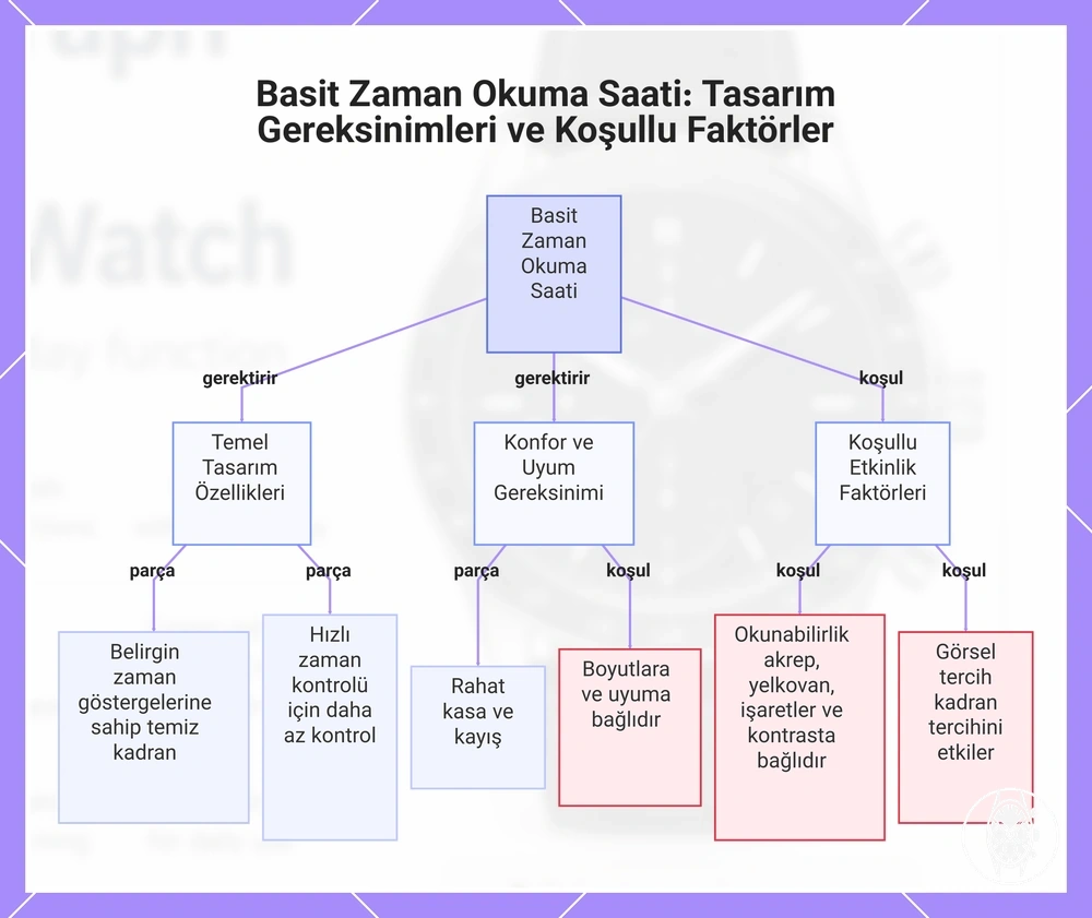Basit Zaman Okuma Saati: Tasarım Gereksinimleri ve Koşullu Faktörler
